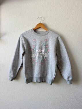 Forever 21 Kids Cinnamoroll Rhinestone Sweatshirt Gray Girls Size 13/14
